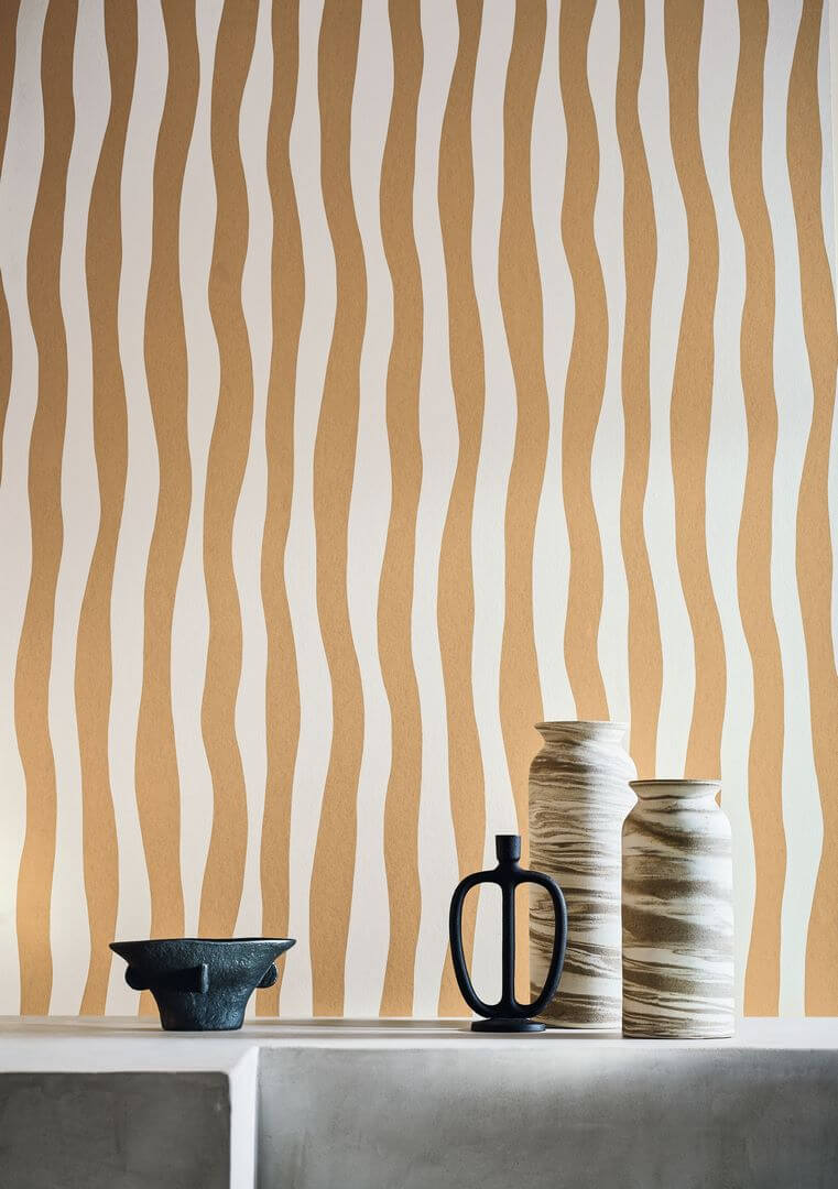 Tapeta falujące paski Casamance 75912854 Sundae L'Ile Aux Oiseaux