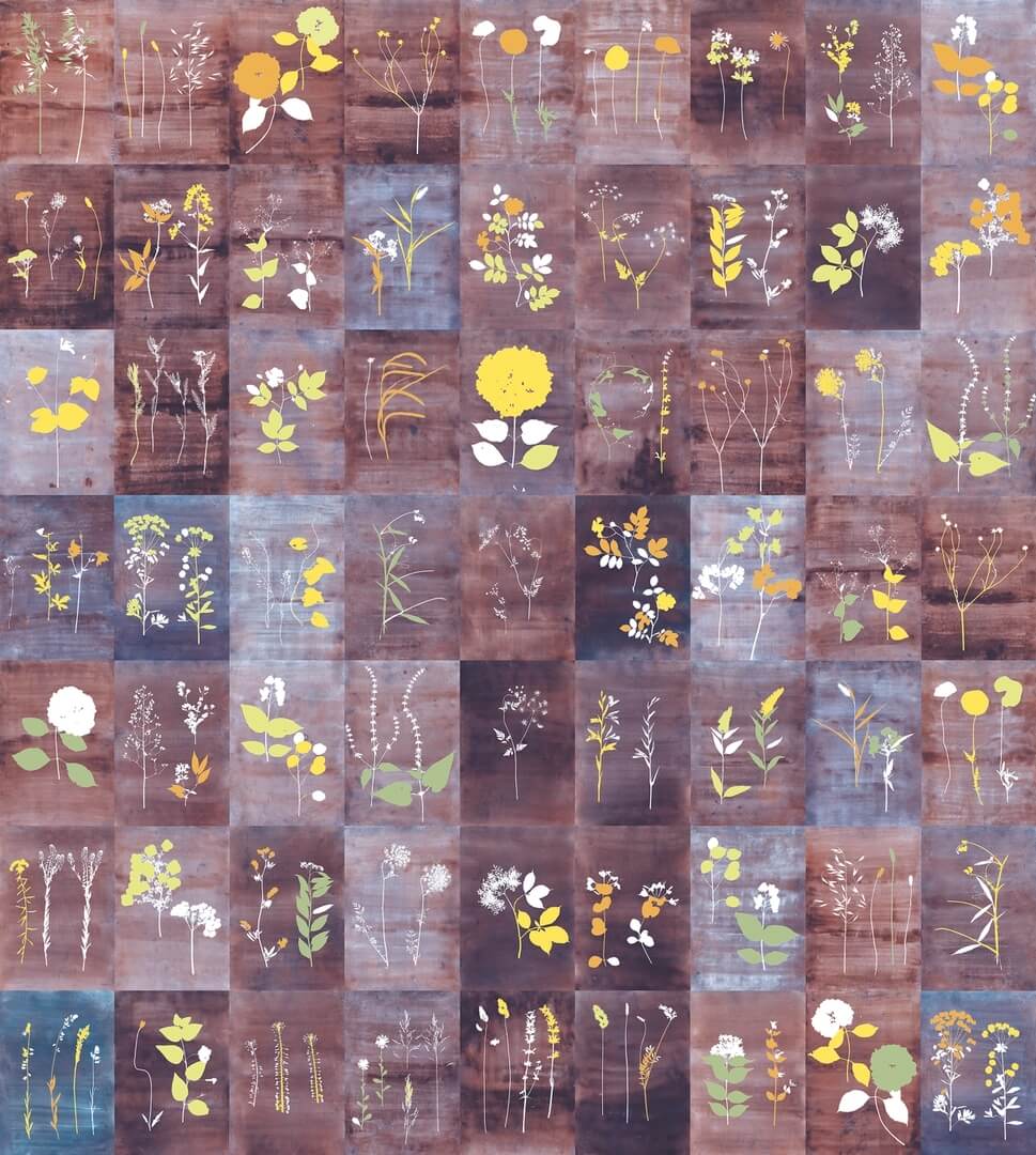 Fototapeta roślinny patchwork Wall&Deco WDCY2302 Cyanopop Contemporary 2023