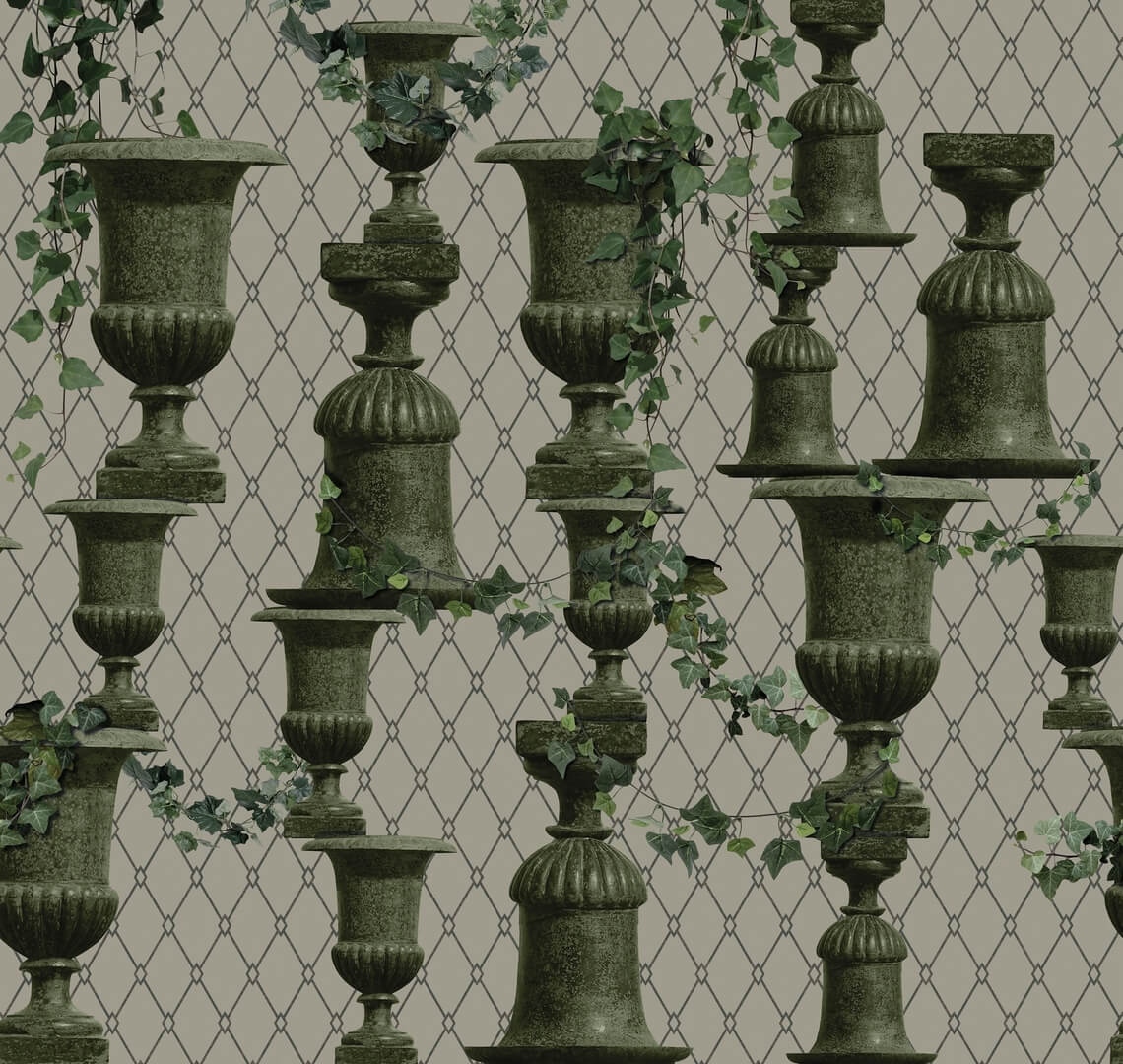 Fototapeta wazony i girlandy z bluszczu Wall&Deco WDGM2301 Il Giardino dei Medici Contemporary 2023