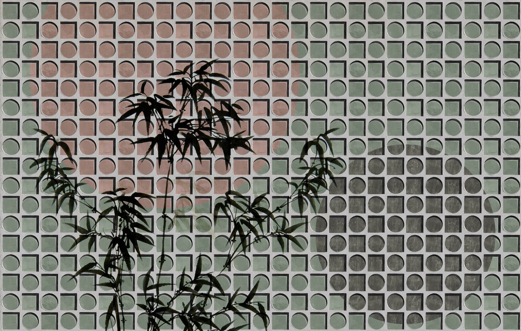 Fototapeta geometria i palmy Wall&Deco WDLE2301 Levity Contemporary 2023