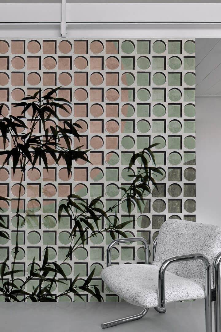 Fototapeta geometria i palmy Wall&Deco WDLE2302 Levity Contemporary 2023