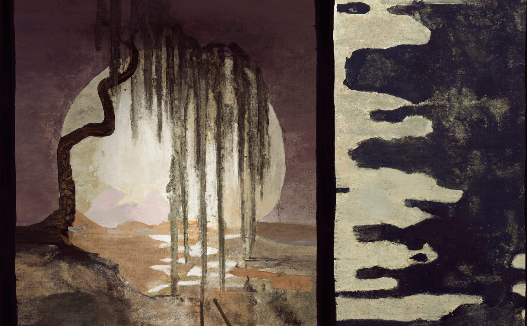 Fototapeta krajobraz płaczącej wierzby Wall&Deco WDVN2301 Verde Nobile Contemporary 2023