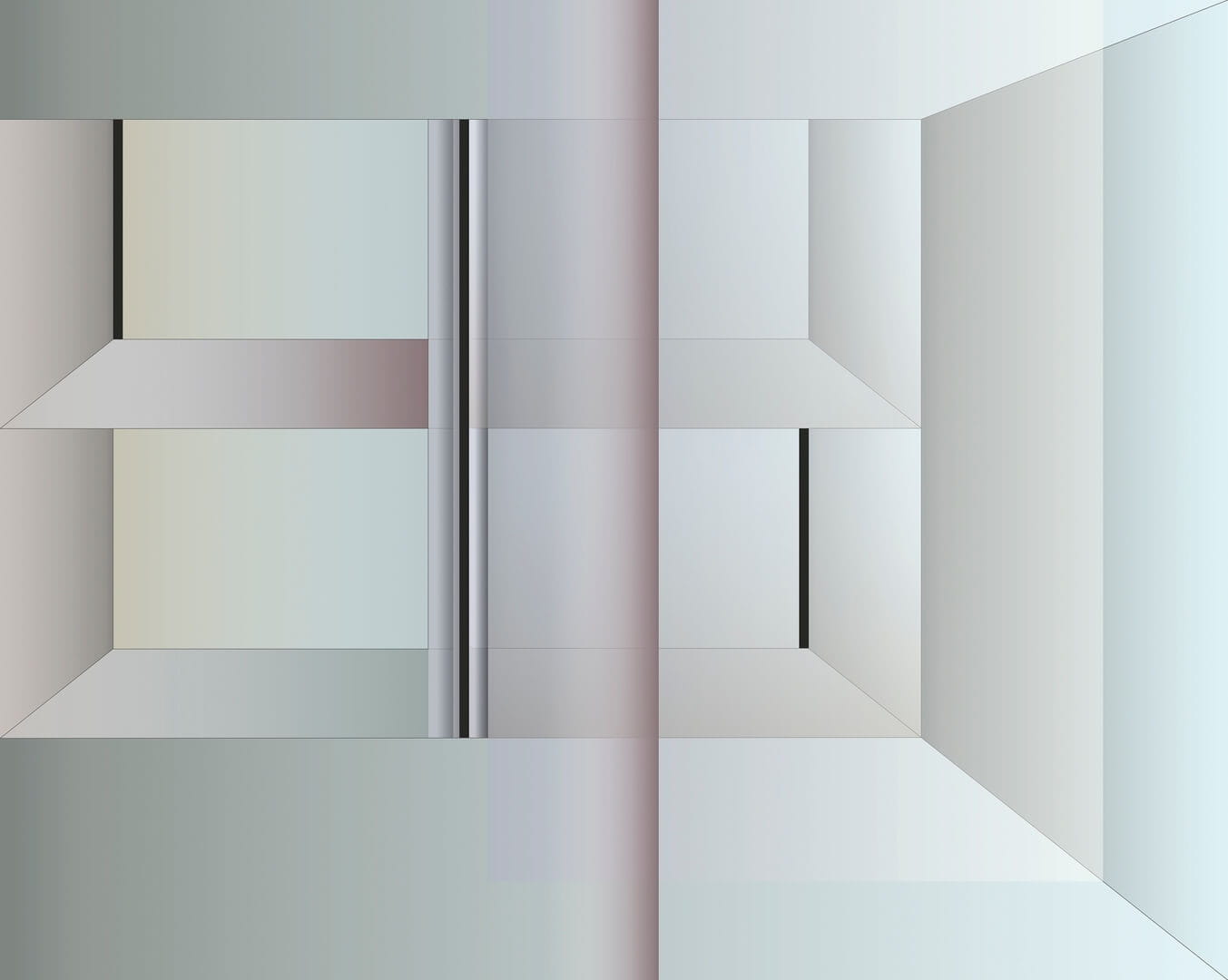 Fototapeta geometryczna 3D Wall&Deco WDWR2301 The waiting room Contemporary 2023