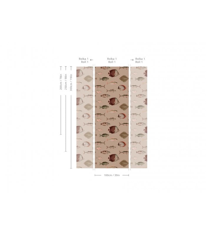 Mural ryby Under the Sea Pink 8729 Wallcolors