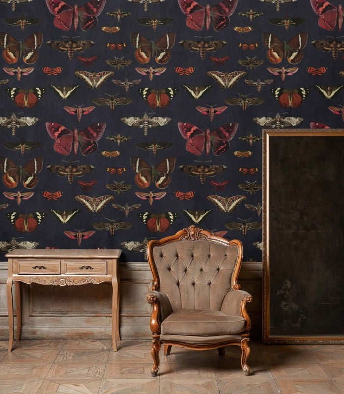 Mural motyle Butterflies Navy Blue 4365 Wallcolors