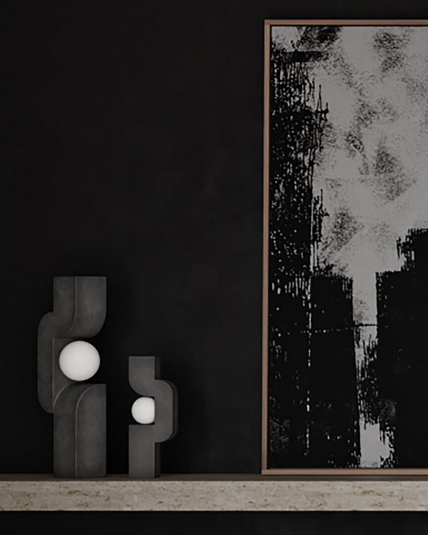 Lampa stołowa/podłogowa 223028 Sitting Man Dark Grey Lighting 101 Copenhagen