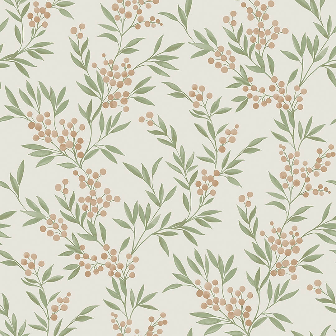 Tapeta liście i jagody tarniny Boras Tapeter Forest Berries 4714 Woodland