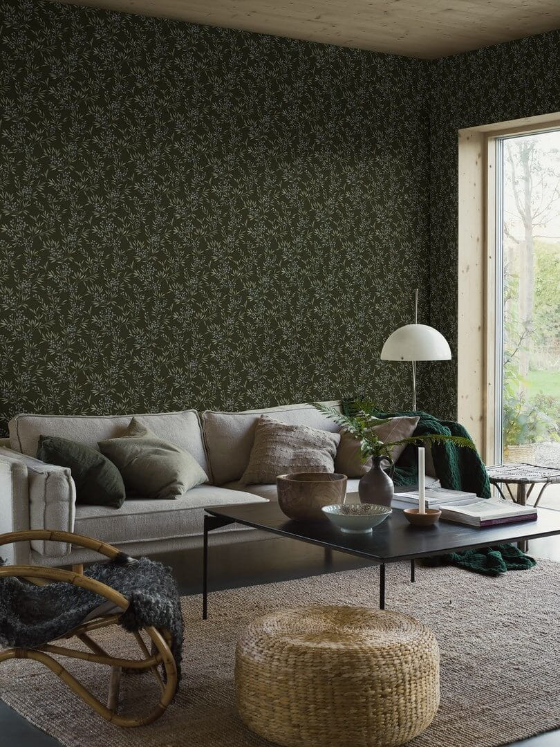 Tapeta liście i jagody tarniny Boras Tapeter Forest Berries 4715 Woodland