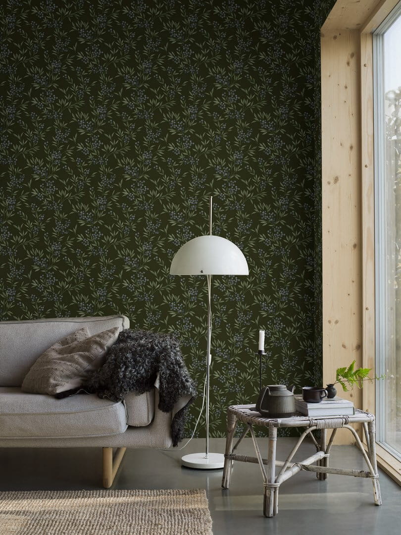 Tapeta liście i jagody tarniny Boras Tapeter Forest Berries 4715 Woodland