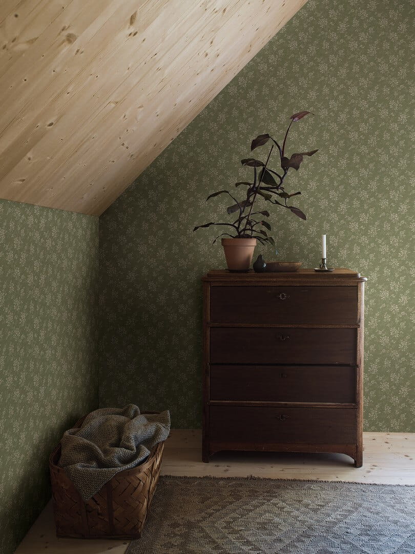 Tapeta różyczki vintage Boras Tapeter Hip Rose 1182 Woodland