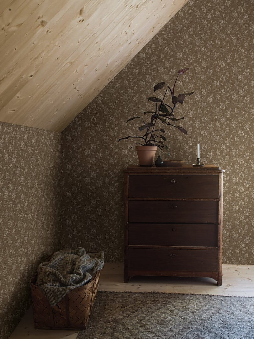 Tapeta różyczki vintage Boras Tapeter Hip Rose 4727 Woodland