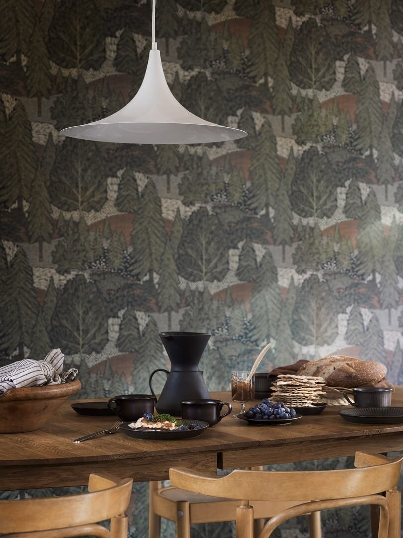 Tapeta skandynawski las Boras Tapeter Northern Forest 4701 Woodland