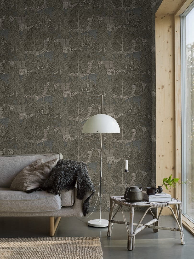 Tapeta skandynawski las Boras Tapeter Northern Forest 4702 Woodland