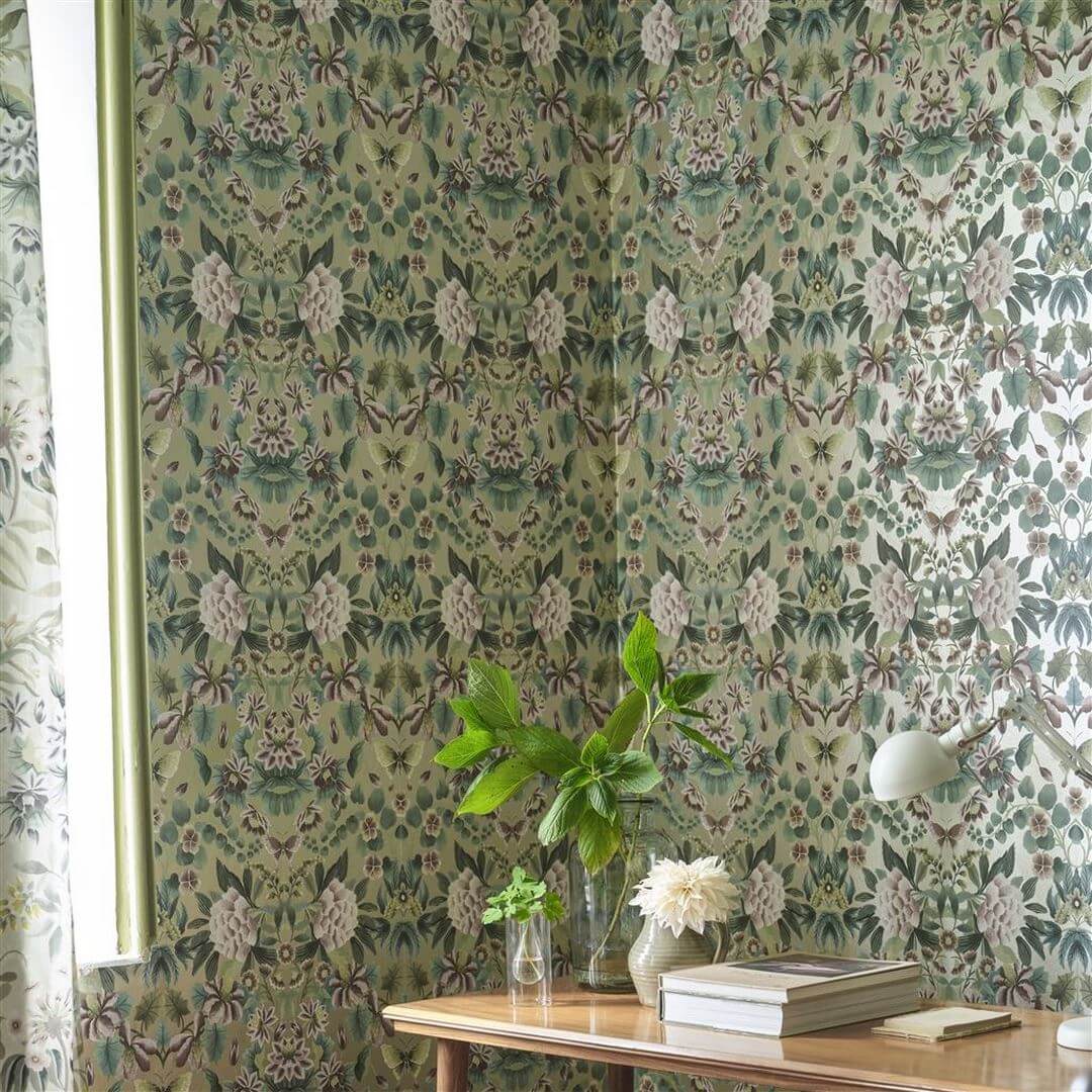 Tapeta adamaszek Designers Guild PDG1156/03 Ikebana Damask Gilver Ikebana