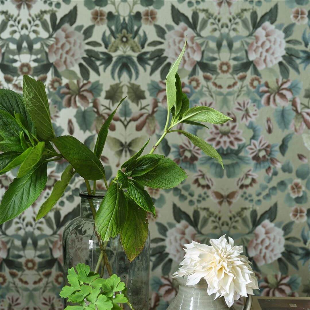Tapeta adamaszek Designers Guild PDG1156/03 Ikebana Damask Gilver Ikebana