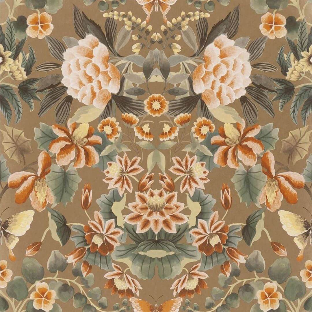 Tapeta adamaszek Designers Guild PDG1156/06 Ikebana Damask Gold Ikebana