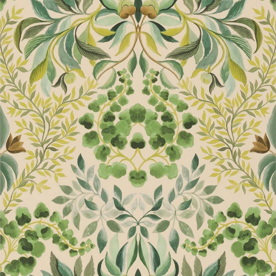 Tapeta roślinny adamaszek Designers Guild PDG1157/04 Karakusa Ikebana