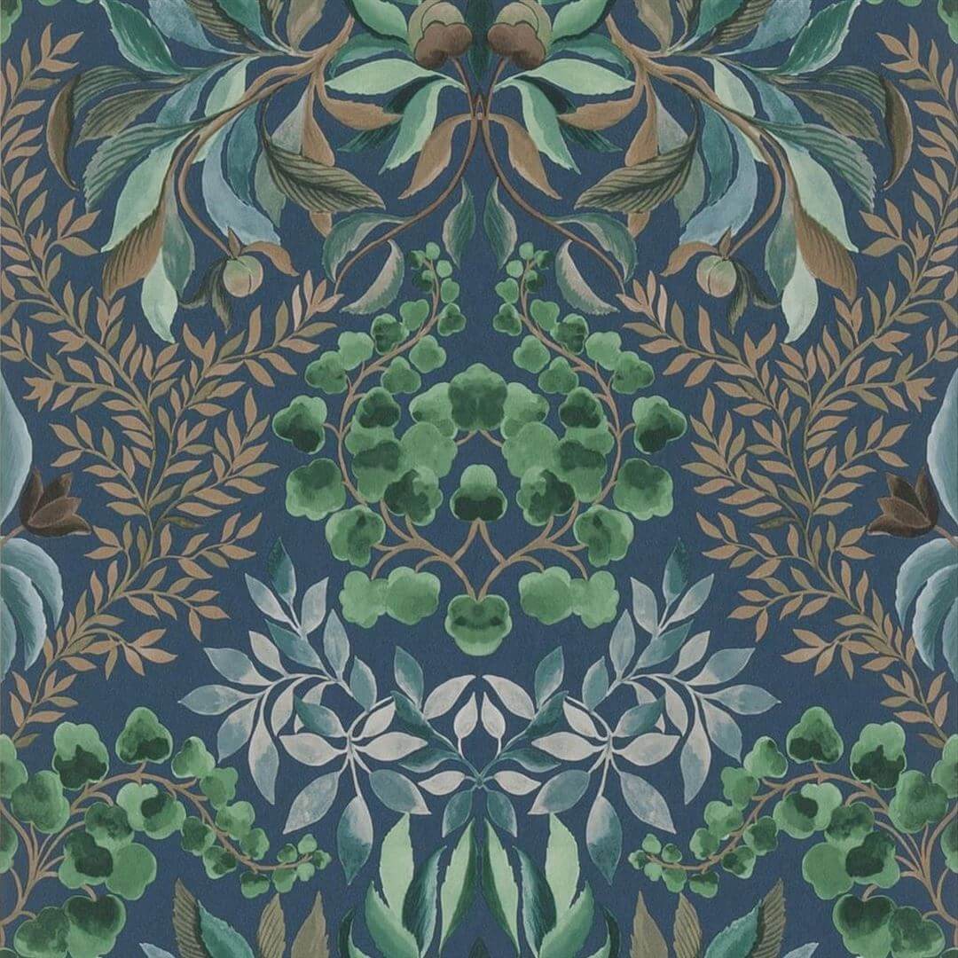 Tapeta roślinny adamaszek Designers Guild PDG1157/06 Karakusa Ikebana