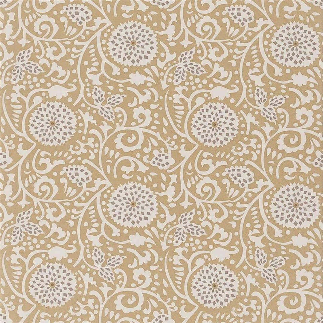 Tapeta roślinna Designers Guild PDG1147/04 Shaqui Gold Porcelaine De Chine