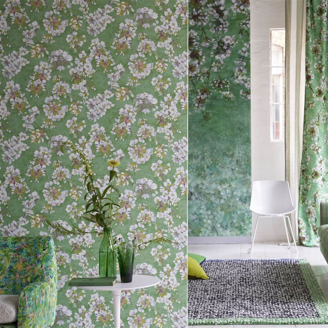 Tapeta kwiaty kwitnącej wiśni Designers Guild PDG1148/02 Fleur D'Assam Porcelaine De Chine