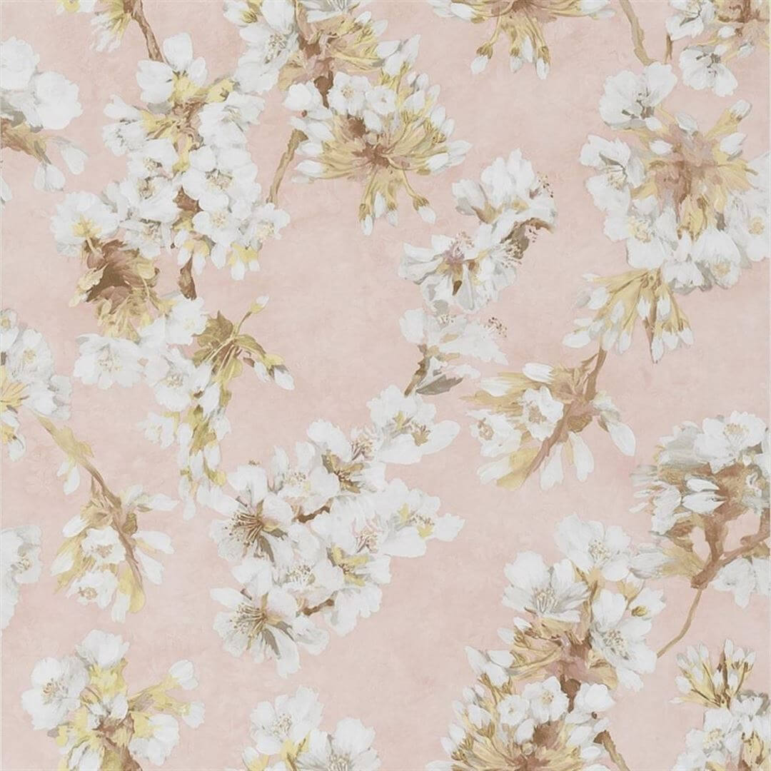 Tapeta kwiaty kwitnącej wiśni Designers Guild PDG1148/04 Fleur D'Assam Porcelaine De Chine