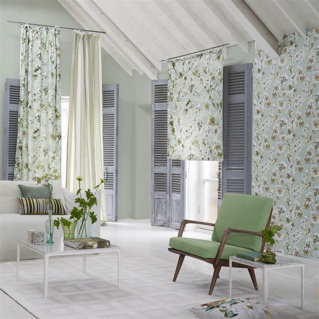 Tapeta kwiaty kwitnącej wiśni Designers Guild PDG1148/05 Fleur D'Assam Porcelaine De Chine