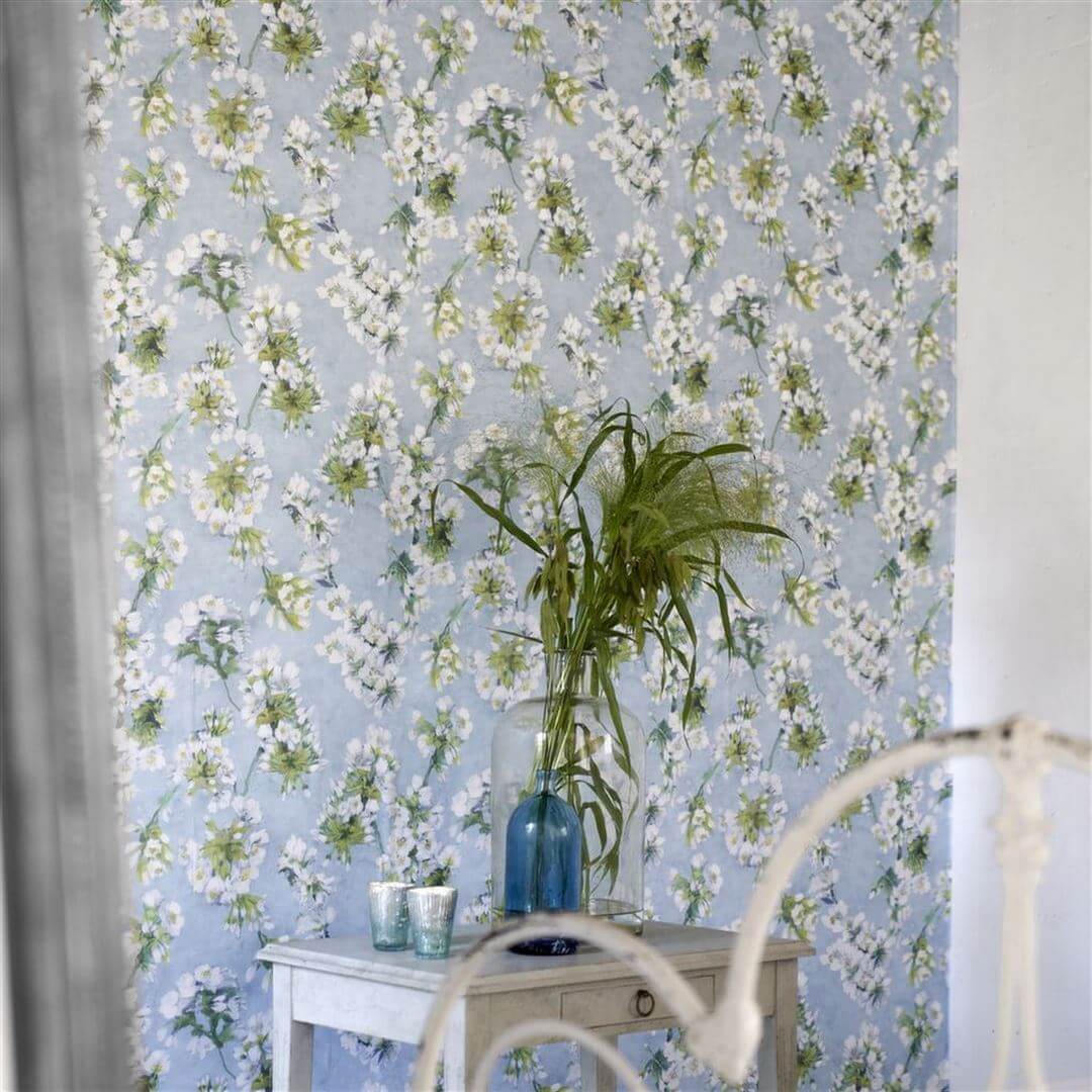 Tapeta kwiaty kwitnącej wiśni Designers Guild PDG1148/06 Fleur D'Assam Porcelaine De Chine
