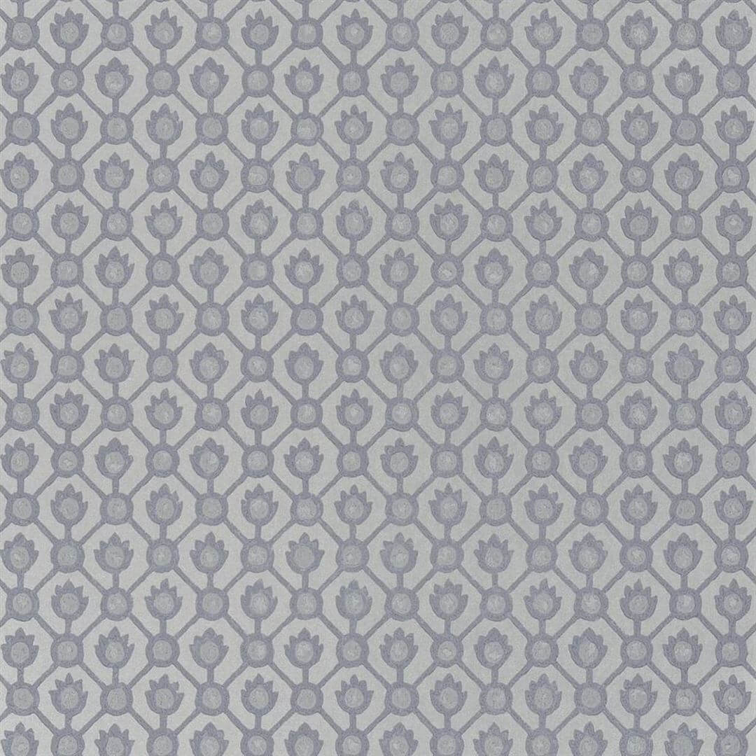 Tapeta geometryczna Designers Guild PDG1150/04 Jaal Porcelaine De Chine