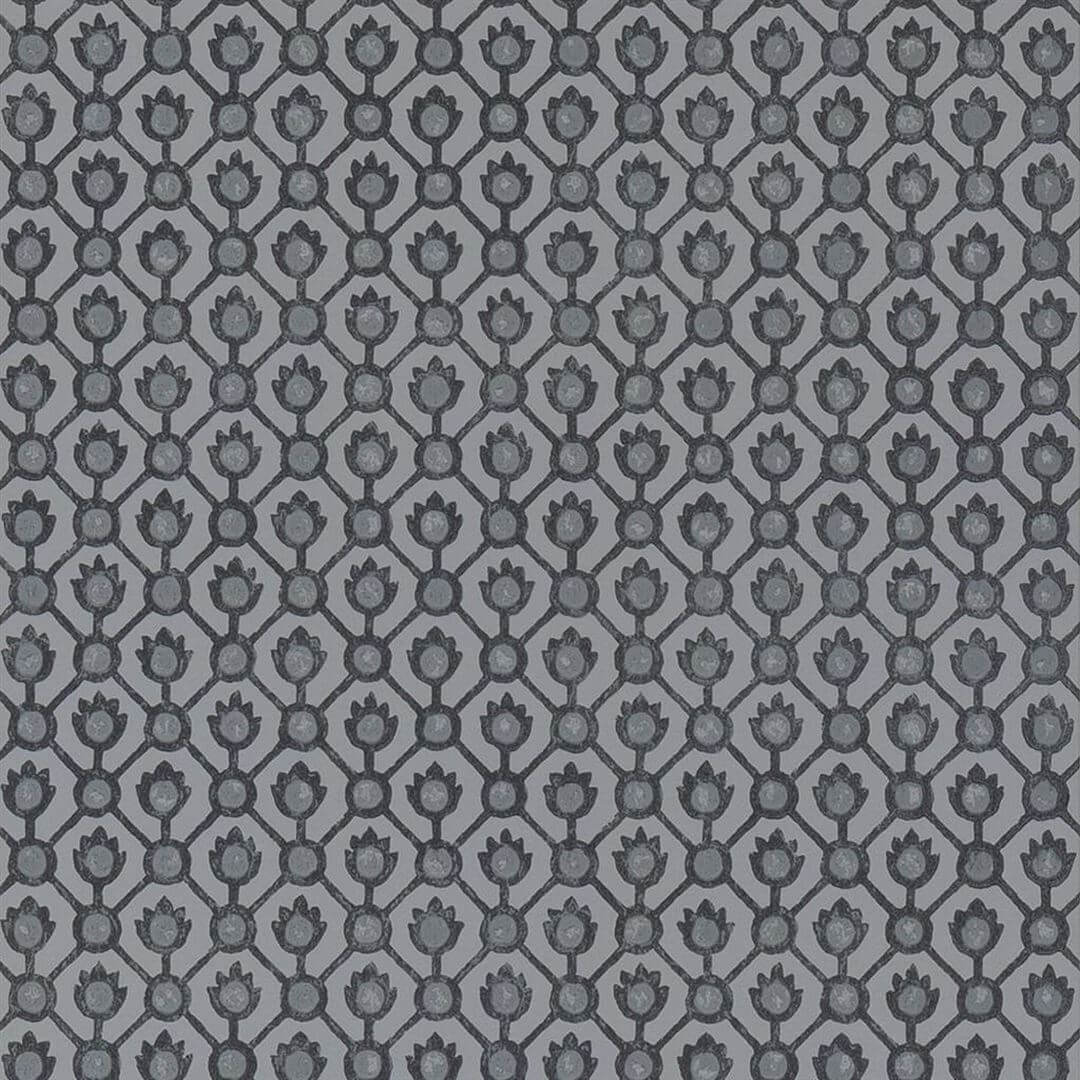 Tapeta geometryczna Designers Guild PDG1150/05 Jaal Porcelaine De Chine