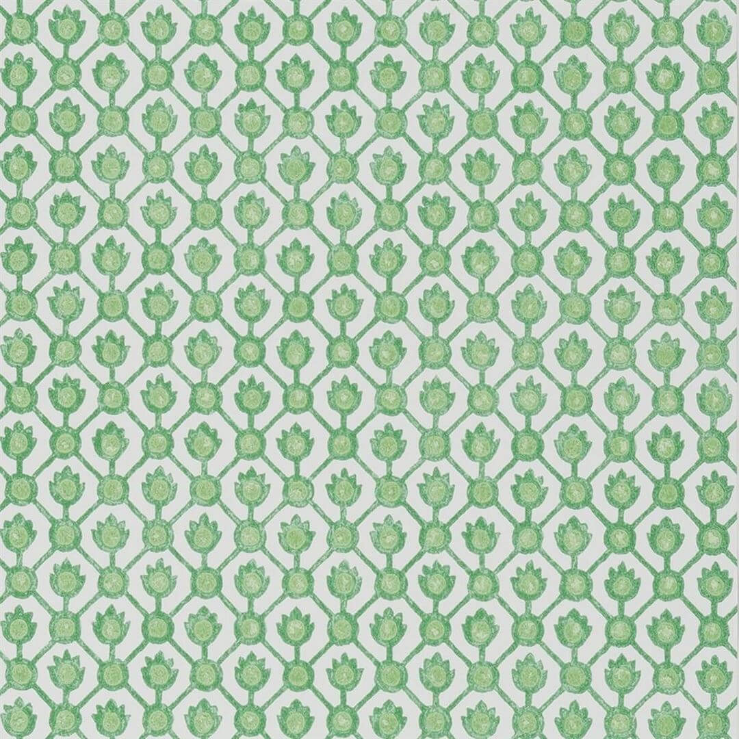 Tapeta geometryczna Designers Guild PDG1150/06 Jaal Porcelaine De Chine