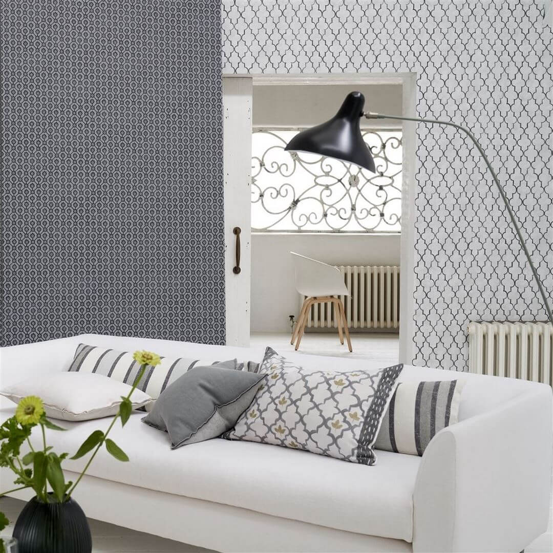 Tapeta jak koniczyna marokańska Designers Guild PDG1151/01 Pergola Trellis Porcelaine De Chine