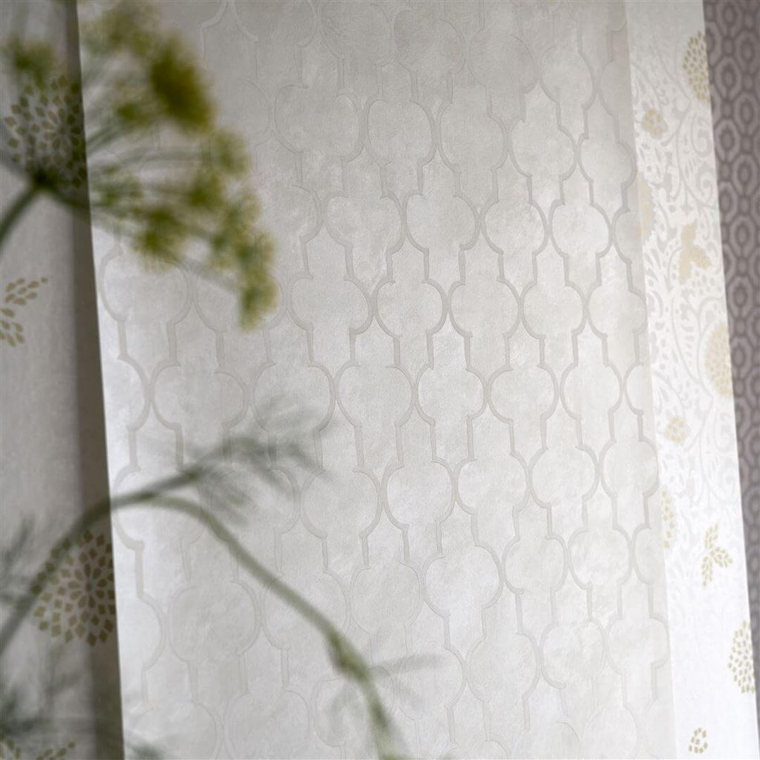 Tapeta jak koniczyna marokańska Designers Guild PDG1151/02 Pergola Trellis Porcelaine De Chine