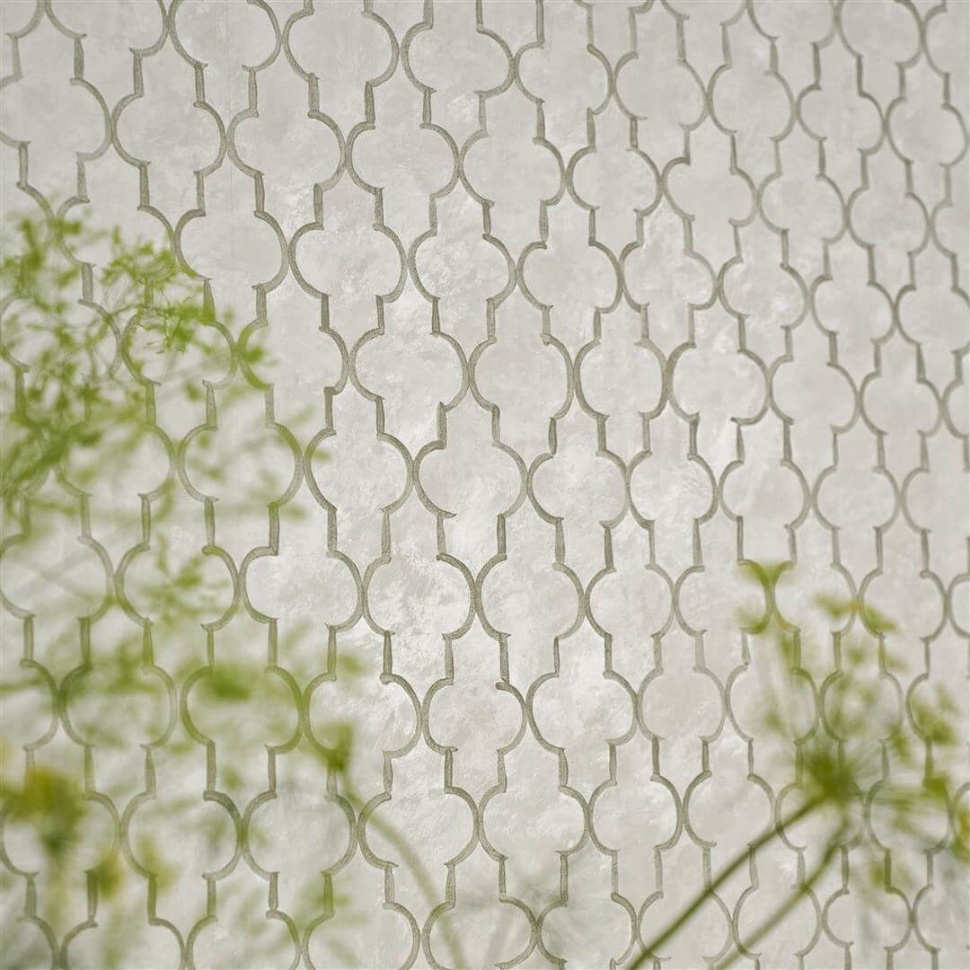 Tapeta jak koniczyna marokańska Designers Guild PDG1151/03 Pergola Trellis Porcelaine De Chine