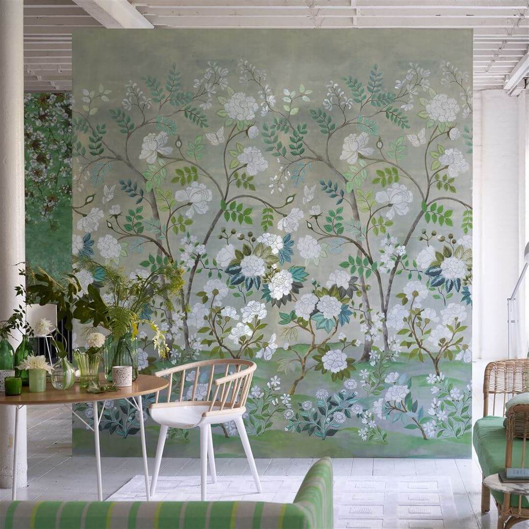Mural w stylu chinoiserie Designers Guild PDG1152/01 Fleur Orientale Porcelaine De Chine