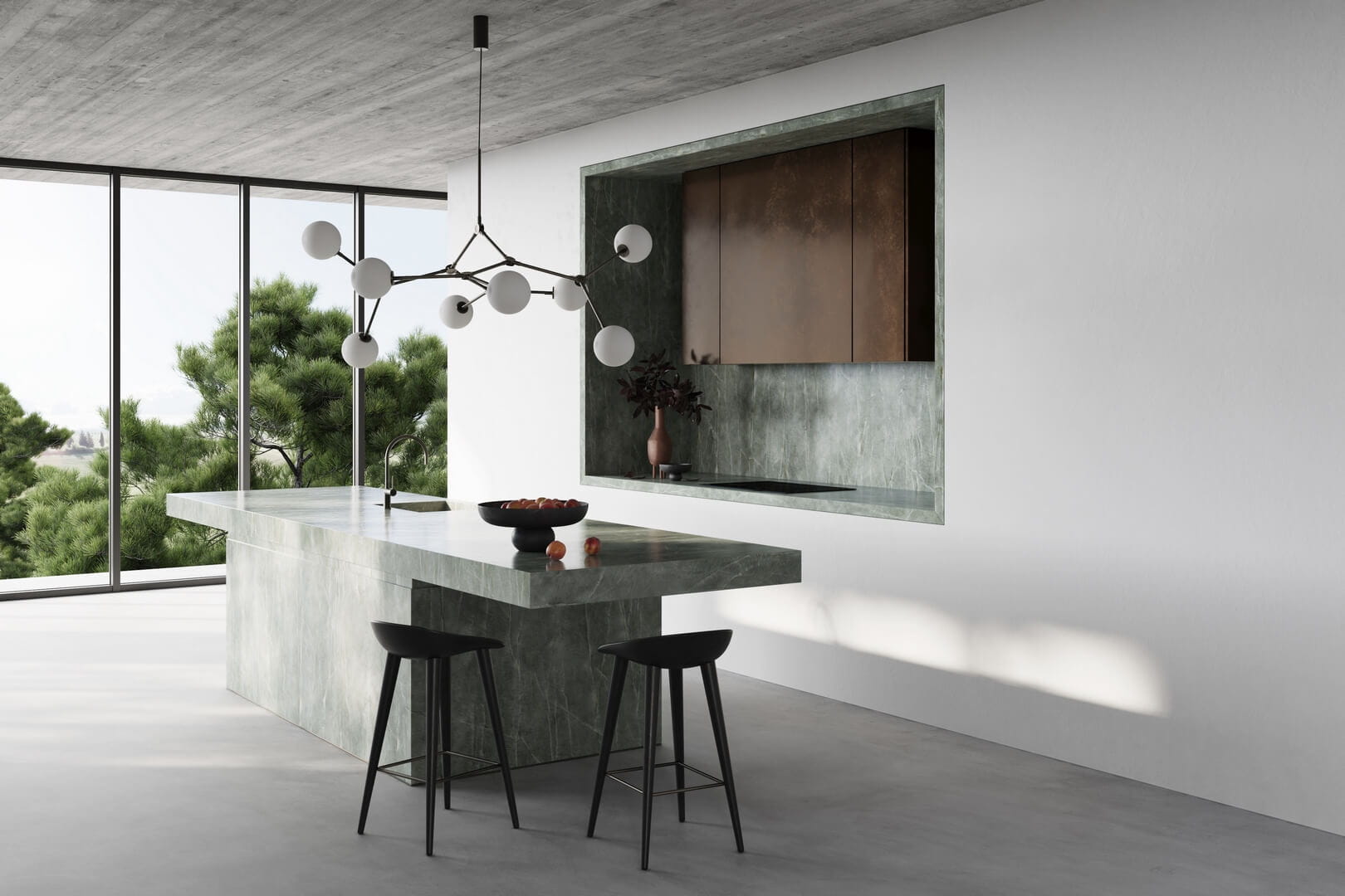 Nowoczesna lampa wisząca szklane kule 111093 Drop Chandelier Bulp Grey Lighting 101 Copenhagen