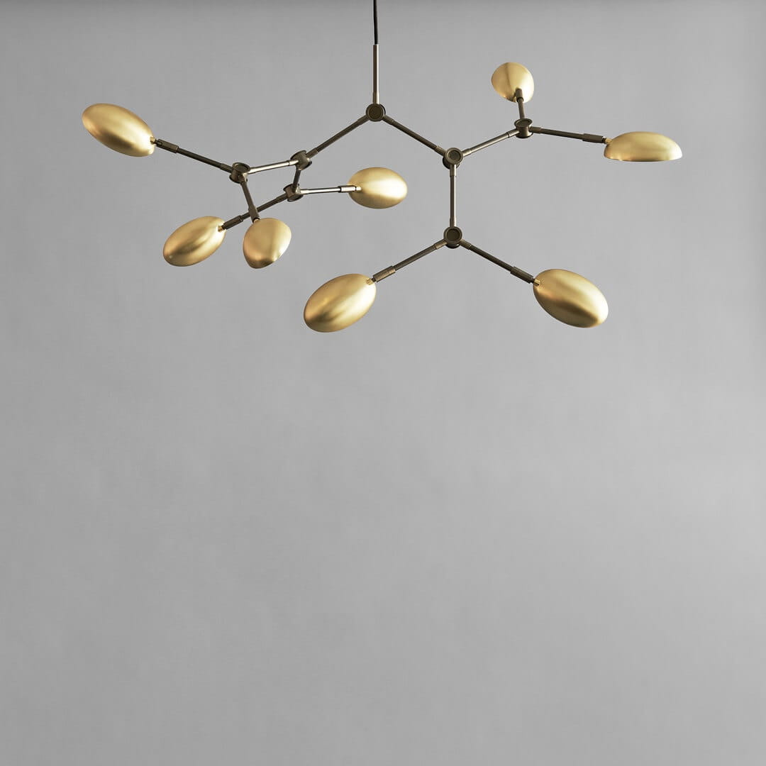 Nowoczesna lampa wisząca złota 203040 Drop Chandelier Mini Brass Lighting 101 Copenhagen