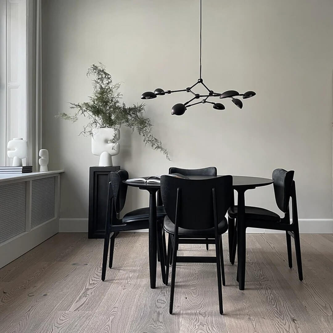 Nowoczesna lampa wisząca czarna 214021 Drop Chandelier Mini Burned Black Lighting 101 Copenhagen
