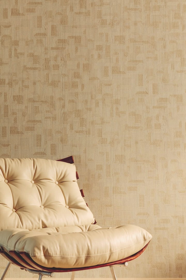 Tapeta jak drewniana mozaika Elitis VP938 70 Ramille Bois Sculpte