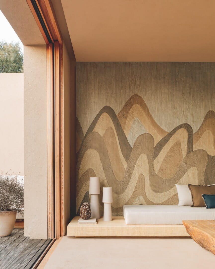 Mural jak góry Elitis VP941 01 Pignada Bois Sculpte