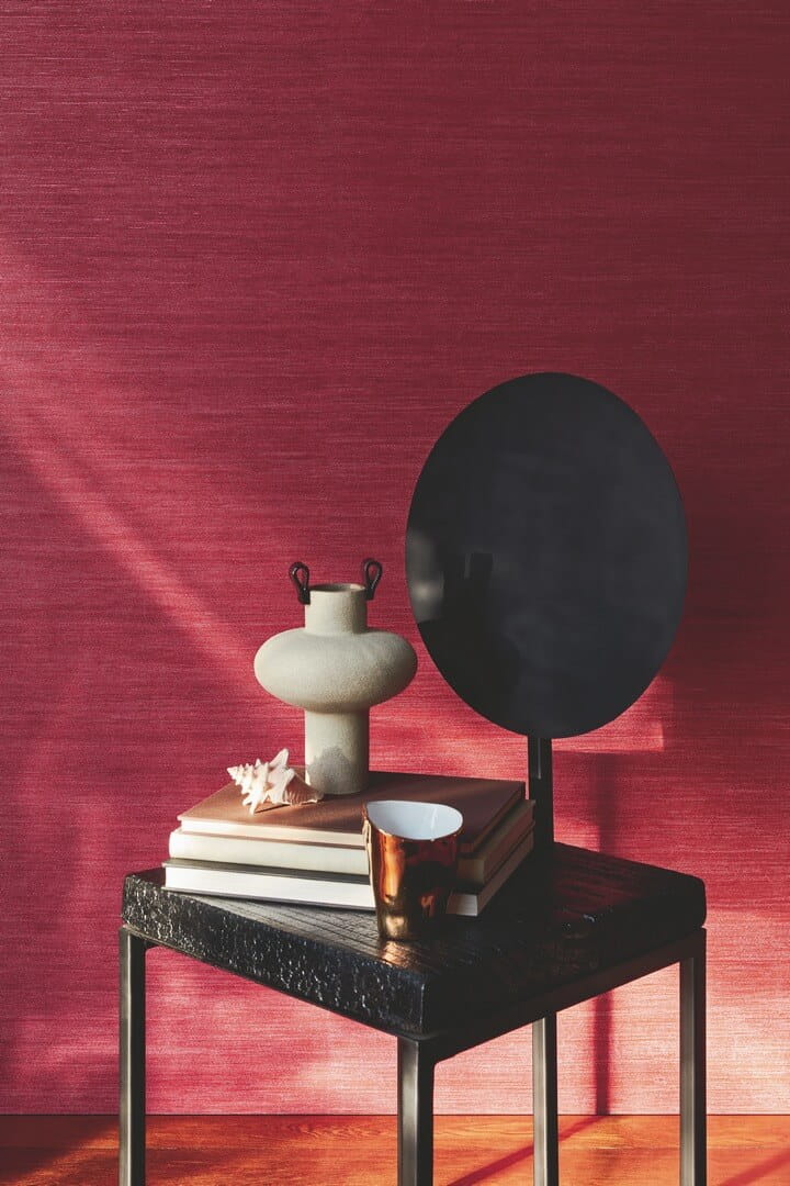 Tapeta jak jedwabna tkanina metalizowana Elitis VP950 91 Seta Metal Vibrations