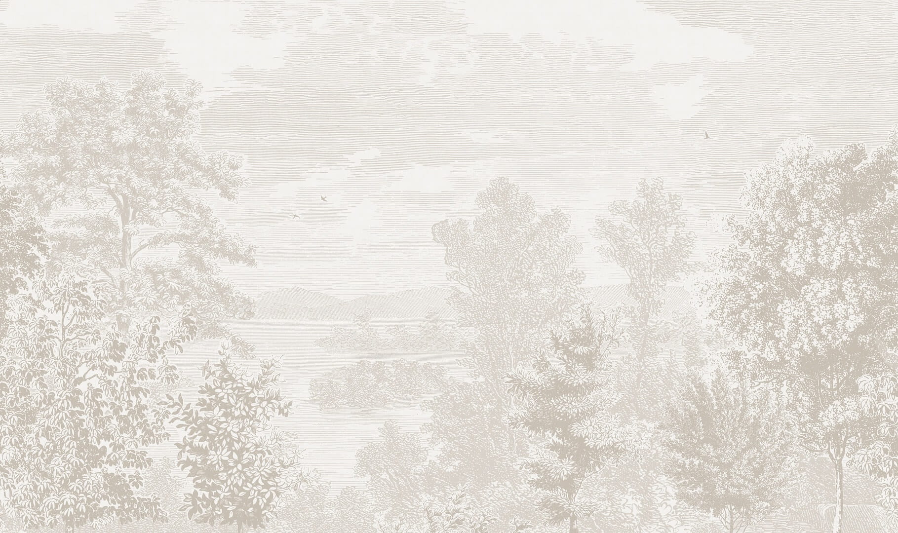 Mural krajobraz skandynawskiego lasu Boras Tapeter Studio Etched Landscape 9476W