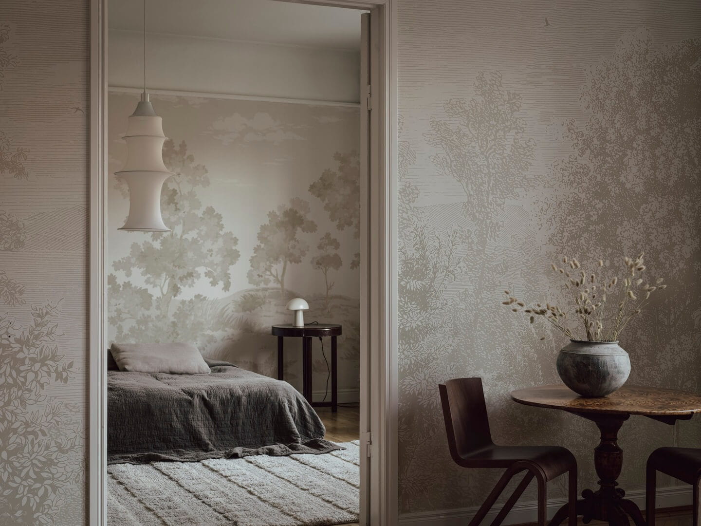 Mural krajobraz skandynawskiego lasu Boras Tapeter Studio Etched Landscape 9476W