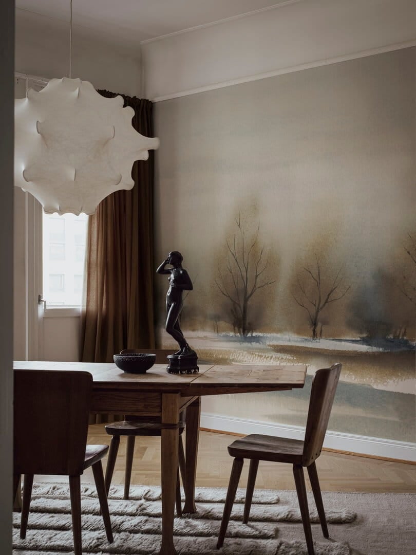 Mural krajobraz drzew Boras Tapeter Studio Watercolour Landscape 9481W