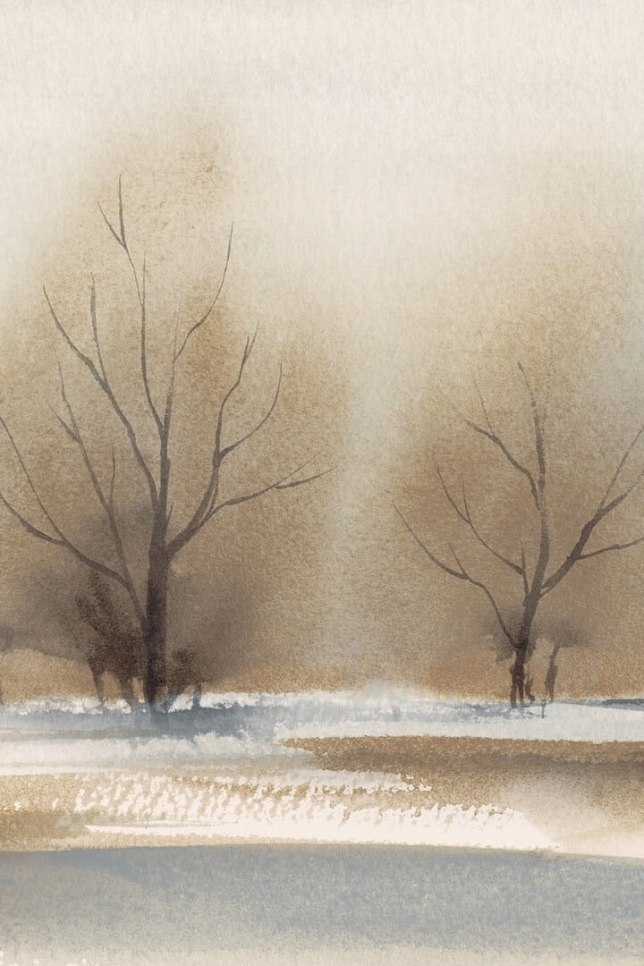Mural krajobraz drzew Boras Tapeter Studio Watercolour Landscape 9481W