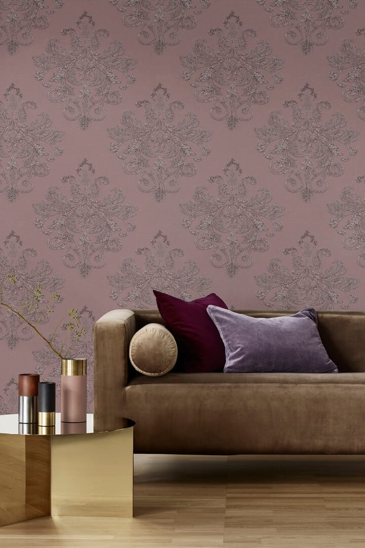 Fototapeta ornament Rebel Walls R19404 Baroque Pearl Pink Lars Wallin