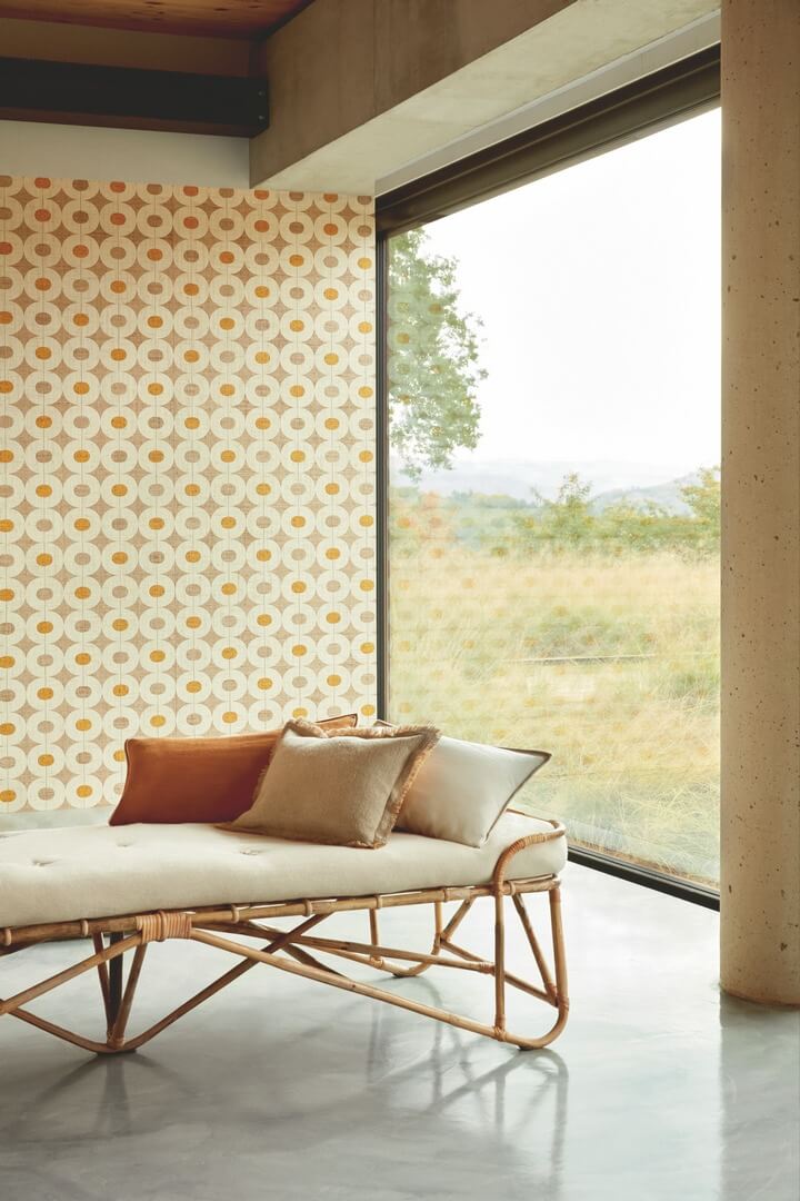 Tapeta naturalna w okręgi Elitis RM1018 60 Pepite Merida