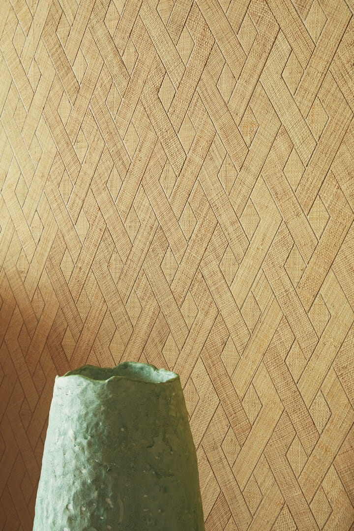 Tapeta naturalna przeplatana kratownica Elitis RM1019 02 Entrelazados Merida