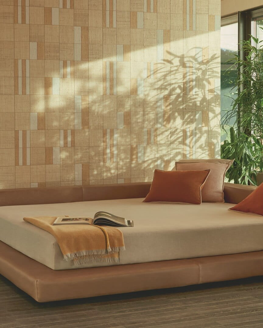 Tapeta naturalna w kwadraty Elitis RM1020 02  Partitura Merida