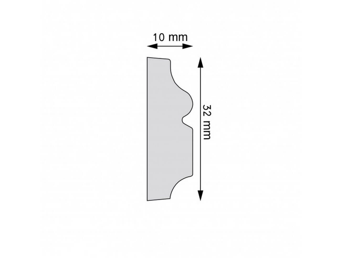 Listwa elastyczna ścienna LPC-57F Flex Creativa wys. 3,2 cm