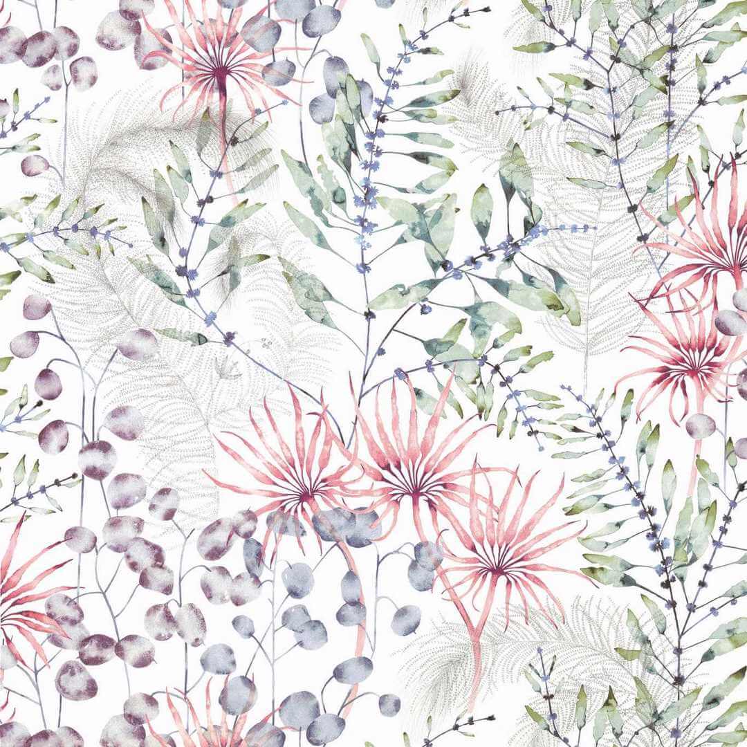 Tkanina z roślinnym wzorem Harlequin 120597 Postelia Colour 4